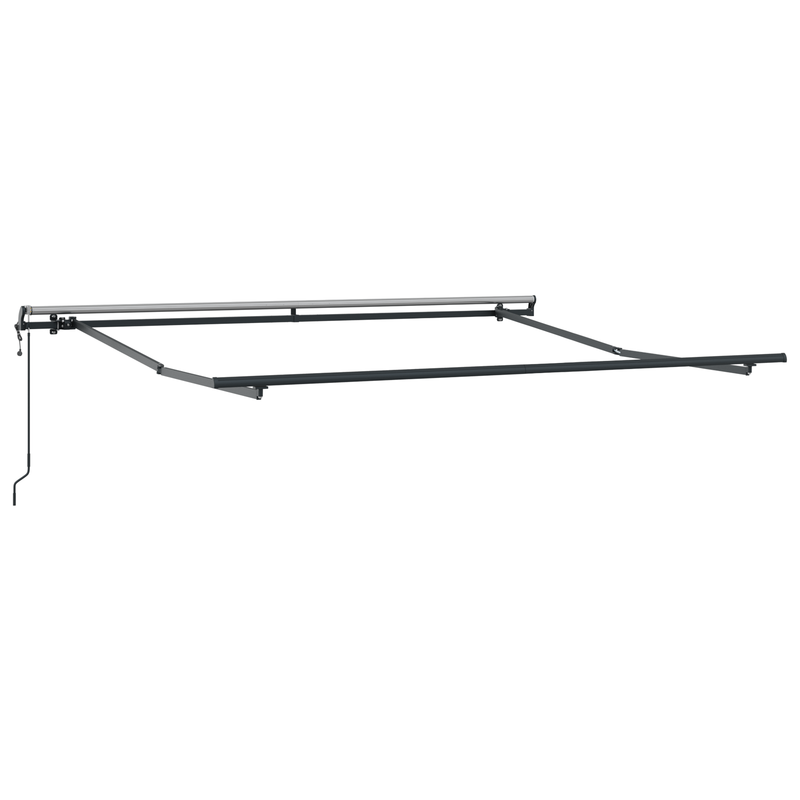vidaXL Behúzható napellenző narancssárga és barna 300 x 250 cm szövet