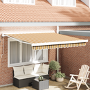 vidaXL Behúzható napellenző Sokszínű 300 x 250 x 165 cm Szövet és Fém