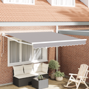 vidaXL Behúzható napellenző Világosszürke 300 x 250 x 165 cm