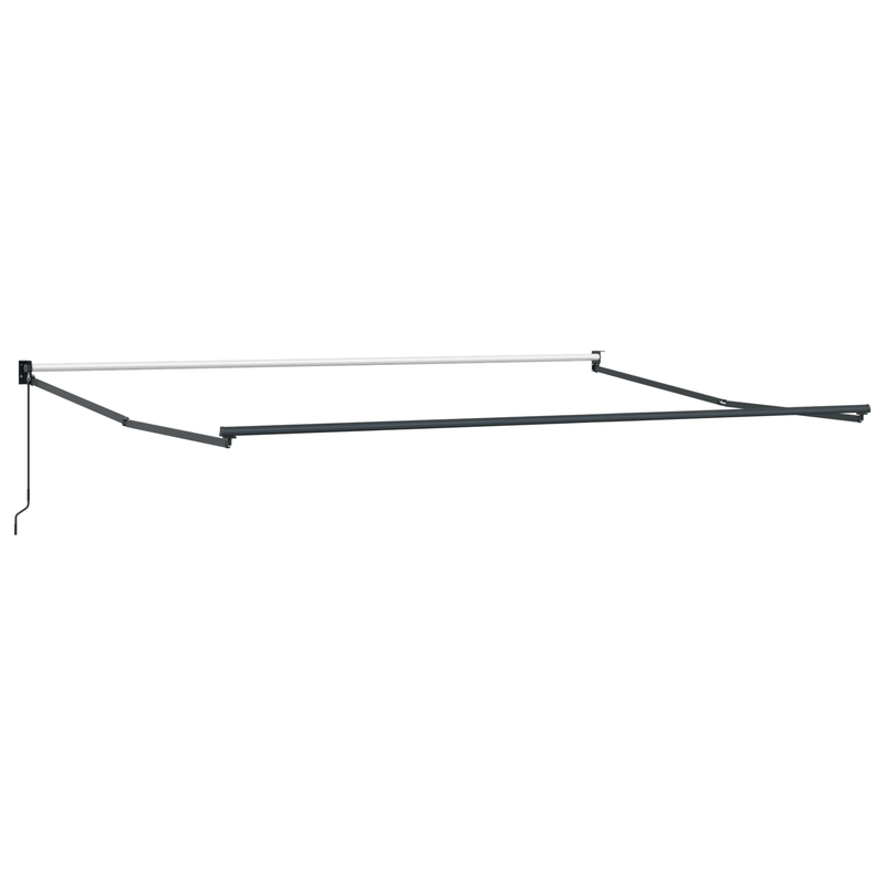 vidaXL Behúzható napellenző 350 x 250 cm narancssárga és barna