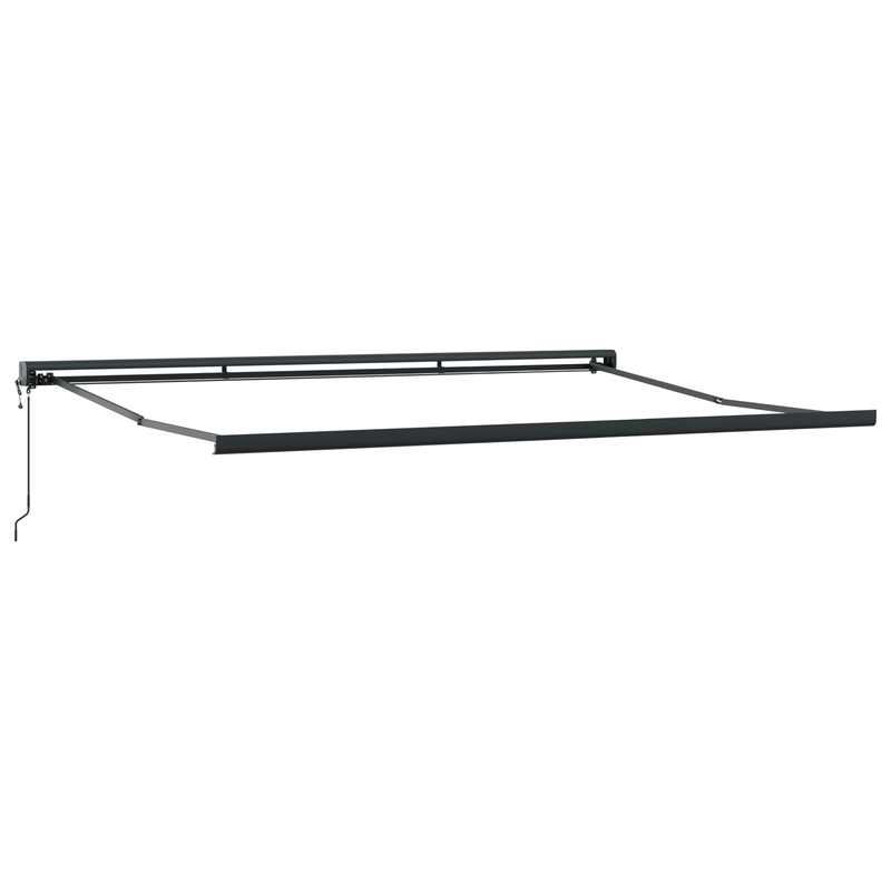 vidaXL Behúzható napellenző narancssárga és barna 350 x 250 cm szövet