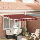 vidaXL Behúzható napellenző Narancs és Barna 350 x 250 x 165 cm