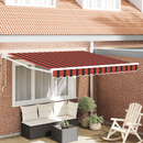 vidaXL Napernyő Narancs és Barna 350 x 250 x 165 cm Poliészter és fém