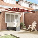 vidaXL Napernyő Narancs és Barna 350 x 250 x 165 cm Poliészter és fém