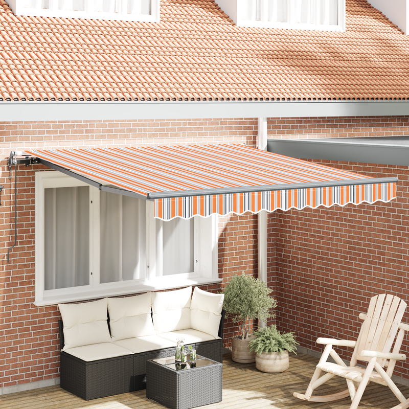 vidaXL Behúzható napellenző Sokszínű 350 x 250 cm szövet