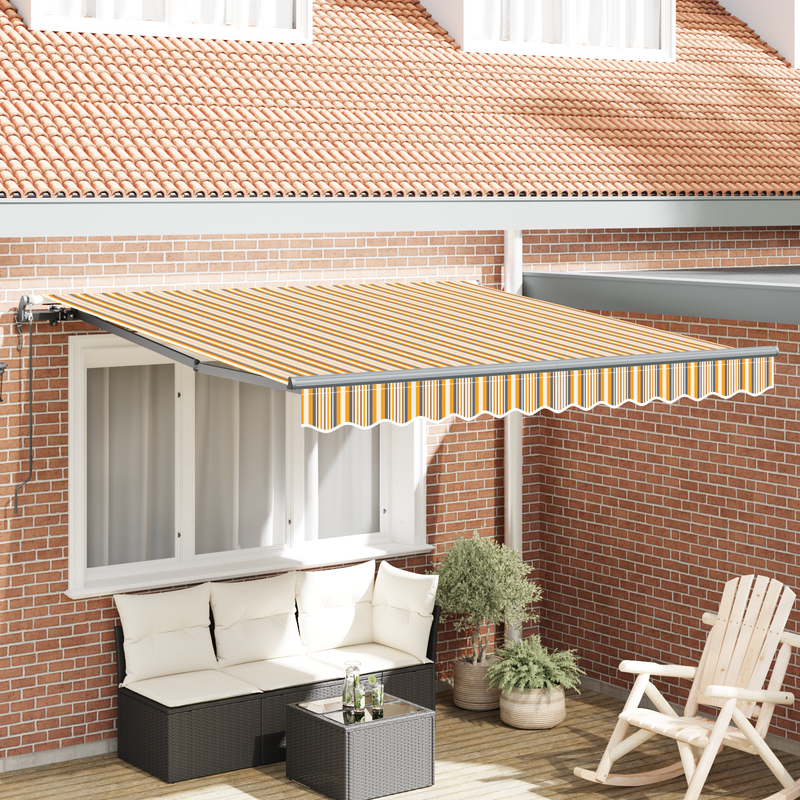 vidaXL Behúzható napellenző Sokszínű 350 x 250 cm szövet