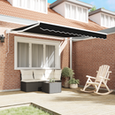 vidaXL Napernyő Fekete 350 x 250 cm Poliészter és fém