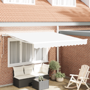 vidaXL Behúzható napellenző Fehér 350 x 250 cm Szövet és Alumínium