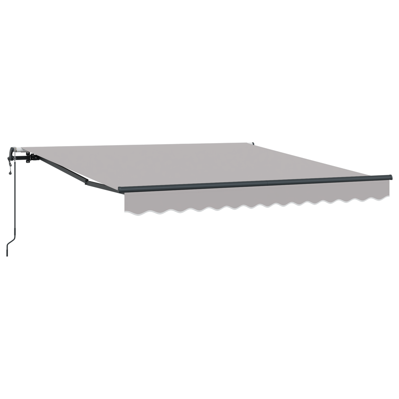 vidaXL Behúzható napellenző Világosszürke 350 x 250 cm szövet