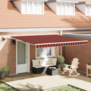 vidaXL Behúzható napellenző narancssárga és barna 400 × 300 cm