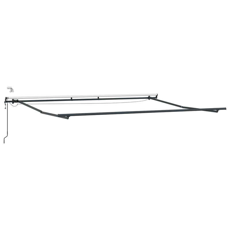 vidaXL Behúzható napellenző narancssárga és barna 400 × 350 cm szövet