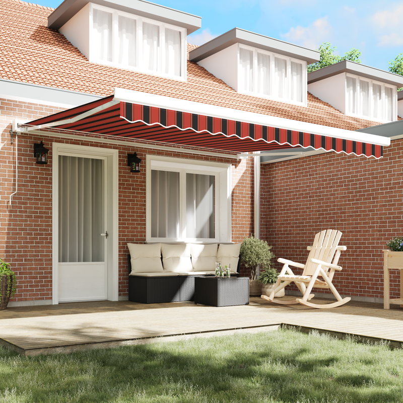 vidaXL Sárga és Narancs Napernyő sárga és narancssárga 400 × 350 cm