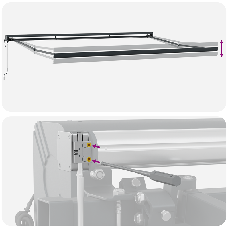 vidaXL Behúzható napellenző sárga és narancssárga 400 ×350 cm szövet