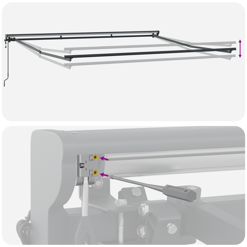 vidaXL Behúzható napellenző sárga és narancssárga 400 × 350 cm szövet