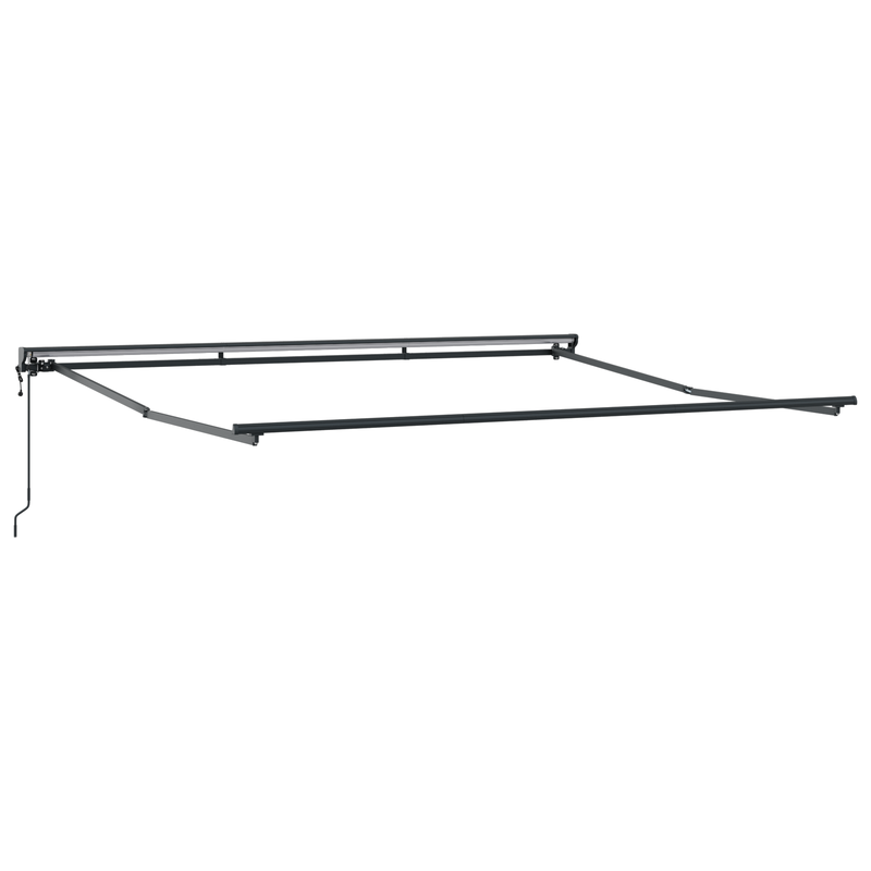 vidaXL Behúzható napellenző sárga és narancssárga 400 × 350 cm szövet