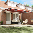 vidaXL Behúzható napellenző Narancs és Barna 450 x 350 x 165 cm