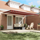 vidaXL Behúzható napellenző narancssárga és barna 450 × 350 cm