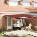 vidaXL Napernyő Anyag Narancs és Barna 450 × 350 cm Poliészter