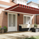 vidaXL Behúzható napellenző Narancs és Barna 500 x 300 x 165 cm