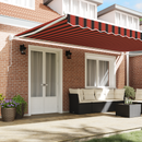 vidaXL Behúzható napellenző Narancs és Barna 500 x 300 x 165 cm