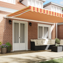 vidaXL Behúzható napellenző Sárga és narancs 500 × 300 cm
