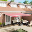 vidaXL Napernyő Anyag Piros és Fehér 500 × 350 cm Poliészter
