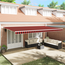 vidaXL Behúzható napellenző Narancs és Barna 600 × 350 cm