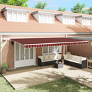 vidaXL Behúzható napellenző narancssárga és barna 600 × 350 cm