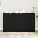 vidaXL Széf 3 pcs Fekete tölgy Faanyag