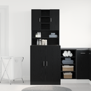 vidaXL Mosógép Szekrény 2 pcs Fekete tölgy 70,5 x 71,5 x 181,5 cm