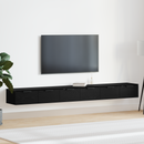 vidaXL Fali szekrény 2 pcs Fekete tölgy 102 x 30 x 20 cm Faanyag