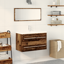 vidaXL Fürdőszobai mosdószekrény fiókkal Öreg fa 80 x 38,5 x 48 cm