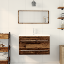 vidaXL Fürdőszobai mosdószekrény fiókkal Öreg fa 80 x 38,5 x 48 cm