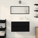 vidaXL Fürdőszobai mosdószekrény Fekete tölgy 80 x 39 x 62 cm Faanyag