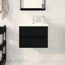 vidaXL Fürdőszobai mosdószekrény Fekete tölgy 60 x 39 x 62 cm Faanyag