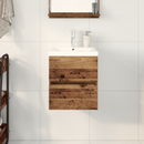 vidaXL Fürdőszobai mosdószekrény Fekete tölgy 80 x 39 x 62 cm Faanyag