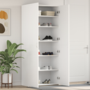 vidaXL Cipőszekrény polcokkal ajtóval Fehér 80 x 35.5 x 180 cm Faanyag