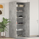 vidaXL Cipőszekrény polcokkal Szürke 80 x 35.5 x 180 cm Faanyag