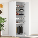 vidaXL Cipőszekrény polcokkal tárolóval Fehér 80 x 39 x 178 cm Faanyag