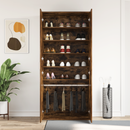 vidaXL Cipőszekrény polcokkal Füstölt tölgy 80 x 39 x 178 cm Faanyag