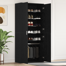 vidaXL Cipőszekrény polcokkal Fekete tölgy 80 x 39 x 178 cm Faanyag