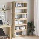 vidaXL Könyvespolc polcokkal Sonoma tölgy 80 x 30 x 198 cm Faanyag