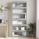 vidaXL Könyvespolc polcokkal Beton Szürke 80 x 30 x 198 cm Faanyag