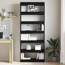 vidaXL Könyvespolc polcokkal Fekete tölgy 80 x 30 x 198 cm Faanyag