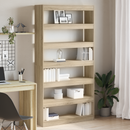 vidaXL Könyvespolc Sonoma tölgy 100 x 30 x 198 cm Faanyag