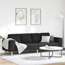 vidaXL Nappali Kanapé Fekete 250 x 77 x 76 cm Poliészter