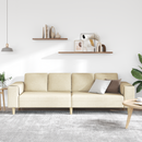 vidaXL Nappali Kanapé Krém 250 x 77 x 76 cm Poliészter