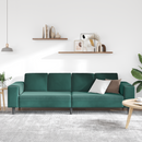 vidaXL Nappali Kanapé Sötétzöld 250 x 77 x 76 cm