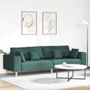 vidaXL Kanapé párnával Sötétzöld 250 x 77 x 76 cm szövet