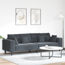 vidaXL Kanapé Sötétszürke 250 x 77 x 76 cm Bársony